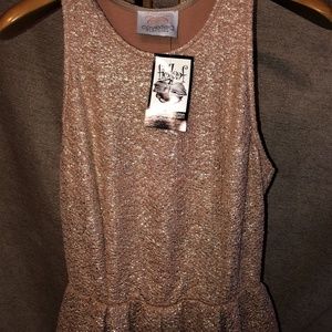Coveted Rose Gold Sparkle Dress Size L (junior L)